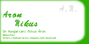 aron mikus business card